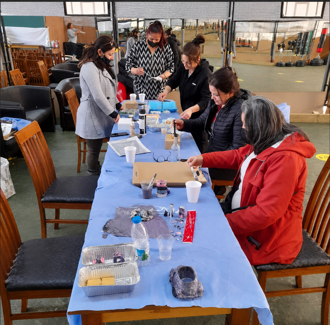 Participants learning and making together